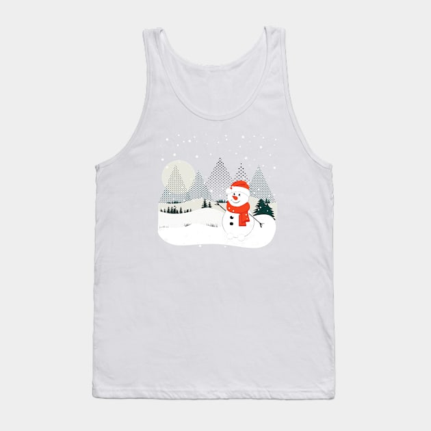 Snowman Tank Top by dipweb